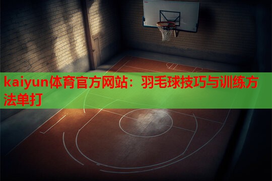 羽毛球技巧与训练方法单打